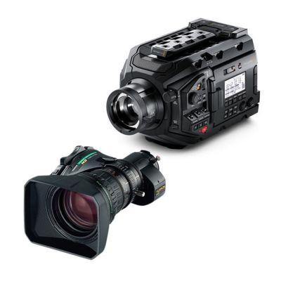 Blackmagic Design URSA Broadcast Camera y Fujinon XA20sx8.5BERM-K3 ENG MS-01 Semi Servo Kit de accesorios de control trasero